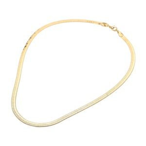 Flat Herringbone Chain Necklace